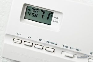close up of thermostat